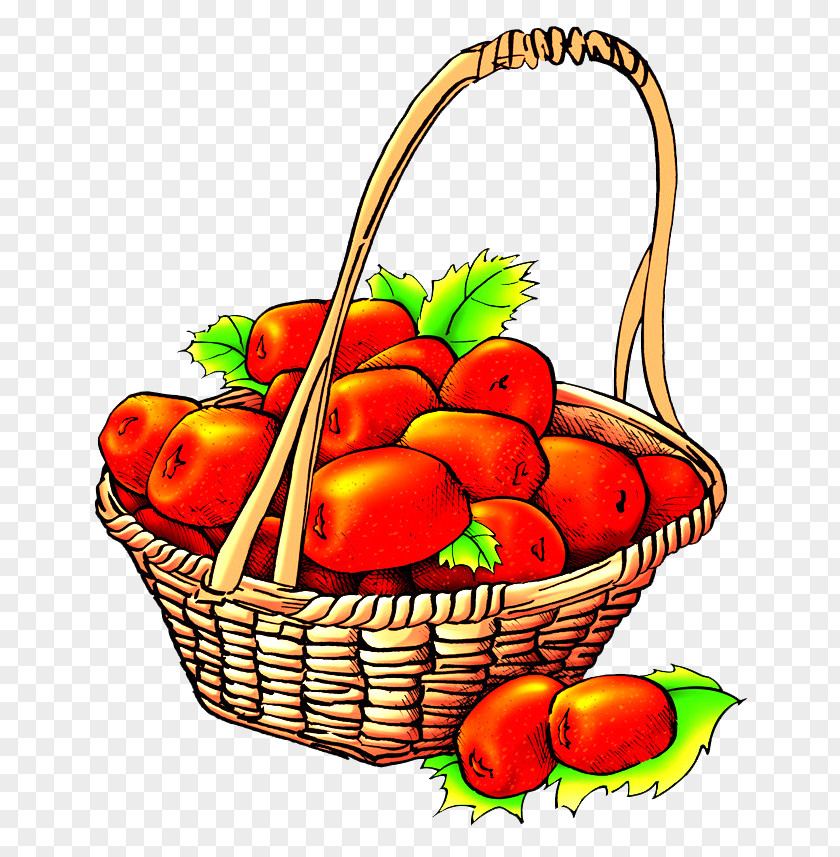 A Basket Of Red Dates Jujube Picture Material Auglis Date Palm PNG