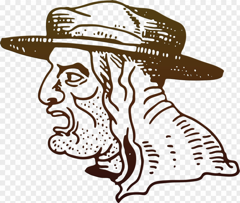Hand-painted Hat Black And White Drawing Clip Art PNG