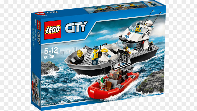 Toy LEGO 60129 City Police Patrol Boat Lego Speed Champions PNG