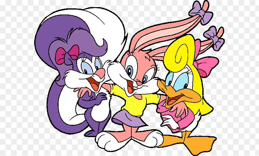Babs Bunny Elmyra Duff Fifi La Fume Shirley The Loon Plucky Duck PNG