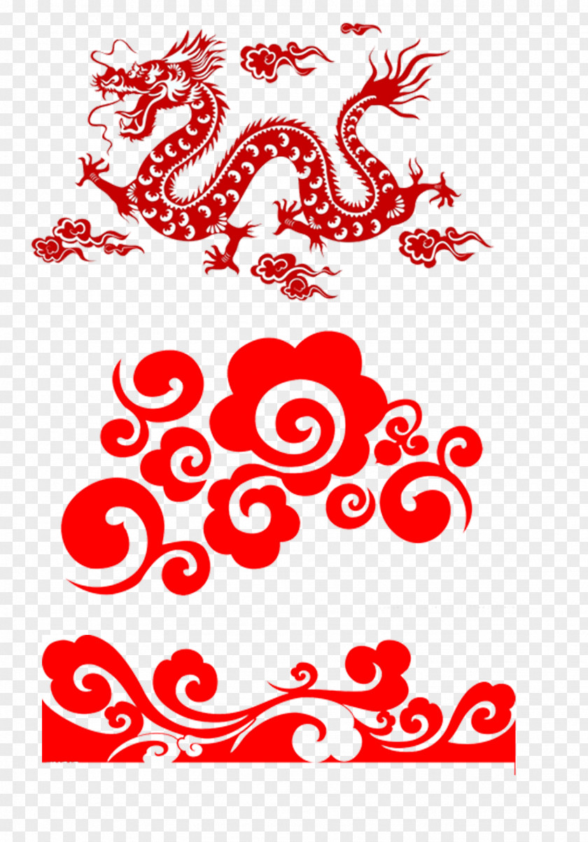 Chinese Wind Pattern Dragon Clip Art PNG