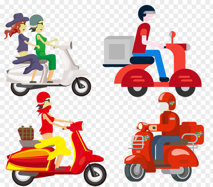Express Delivery, Motorcycle Ride Meal Delivery Service Online Food Ordering Pizza PNG