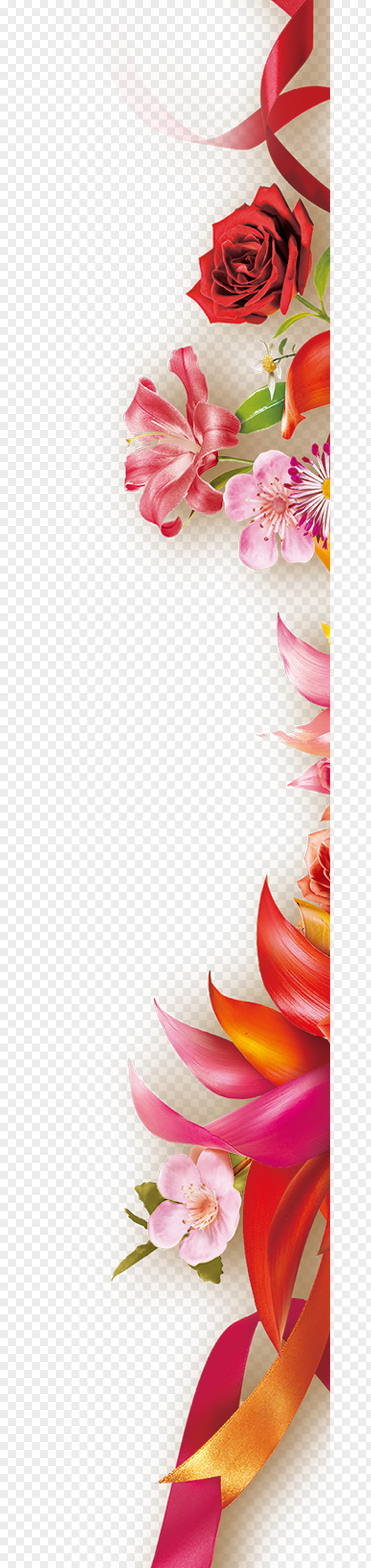 Ribbon Roses Flower Icon PNG