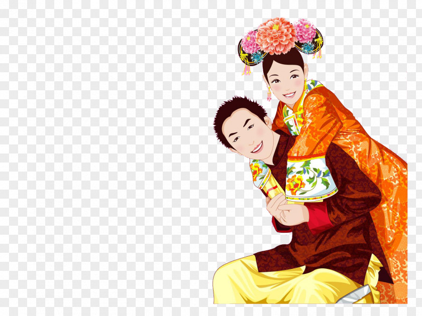 Wedding Marriage Bridegroom Cartoon PNG