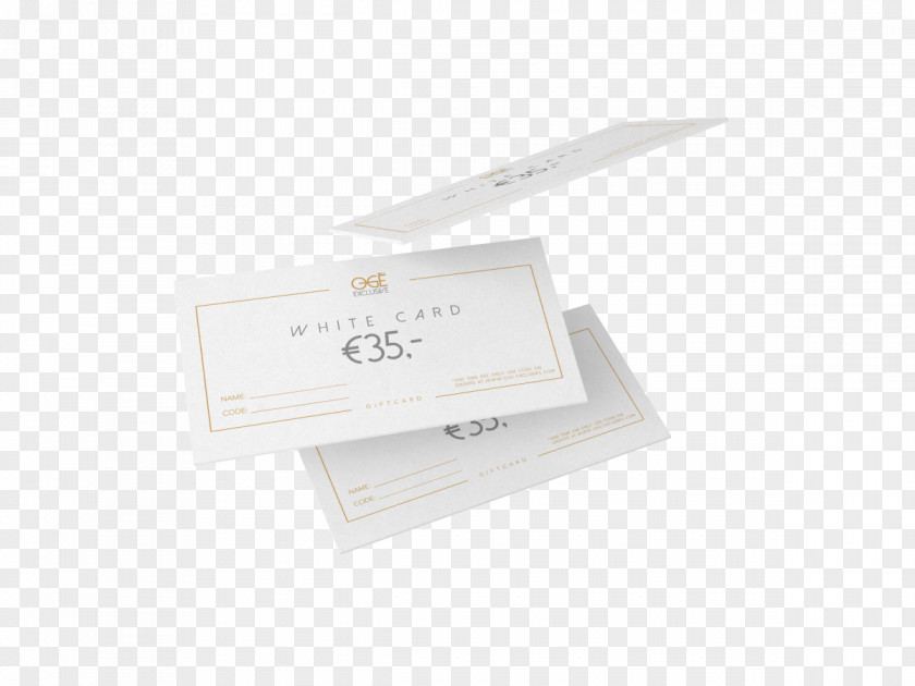 White Card Paper Brand PNG