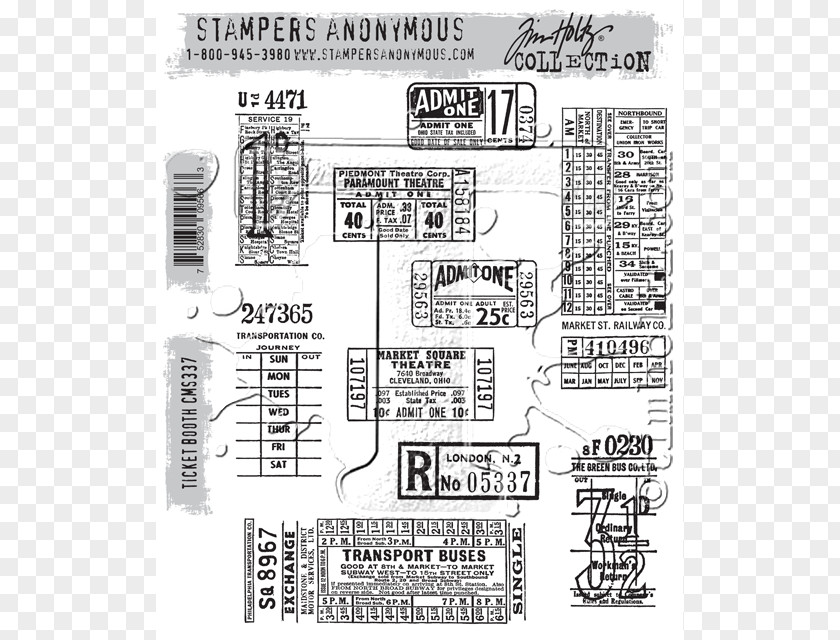 Ticket Booth Rubber Stamp Postage Stamps Sizzix Stampers Anonymous PNG