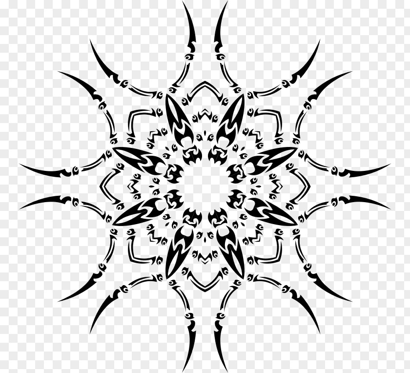 Tribal Snowflake Drawing Clip Art PNG