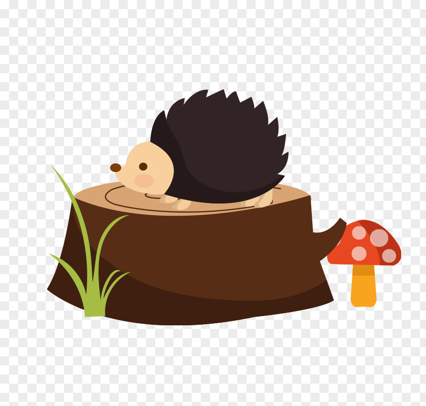 Vector Cute Hedgehog Euclidean Animal Cartoon PNG