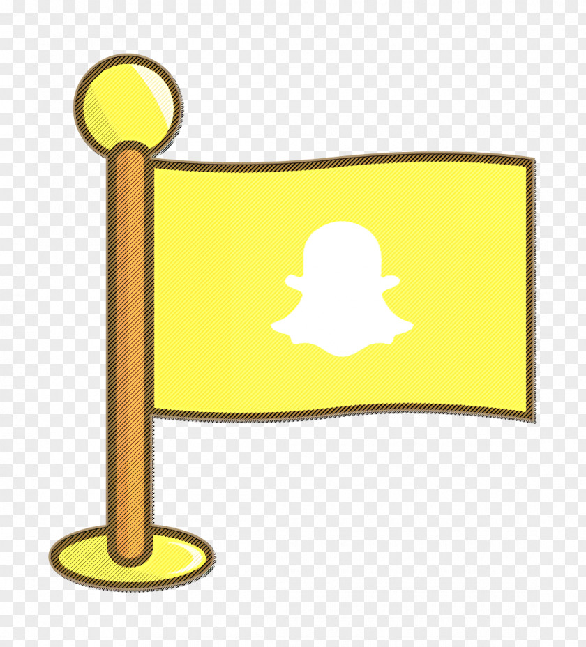 Yellow Social Icon Flag Media Networking PNG