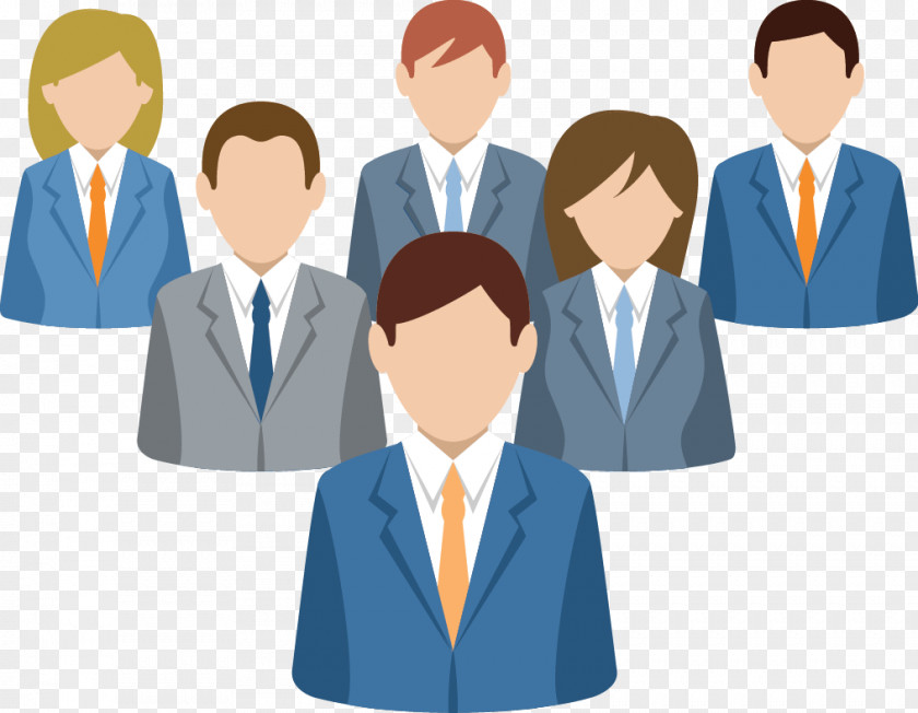 Company Suit Group Of People Background PNG