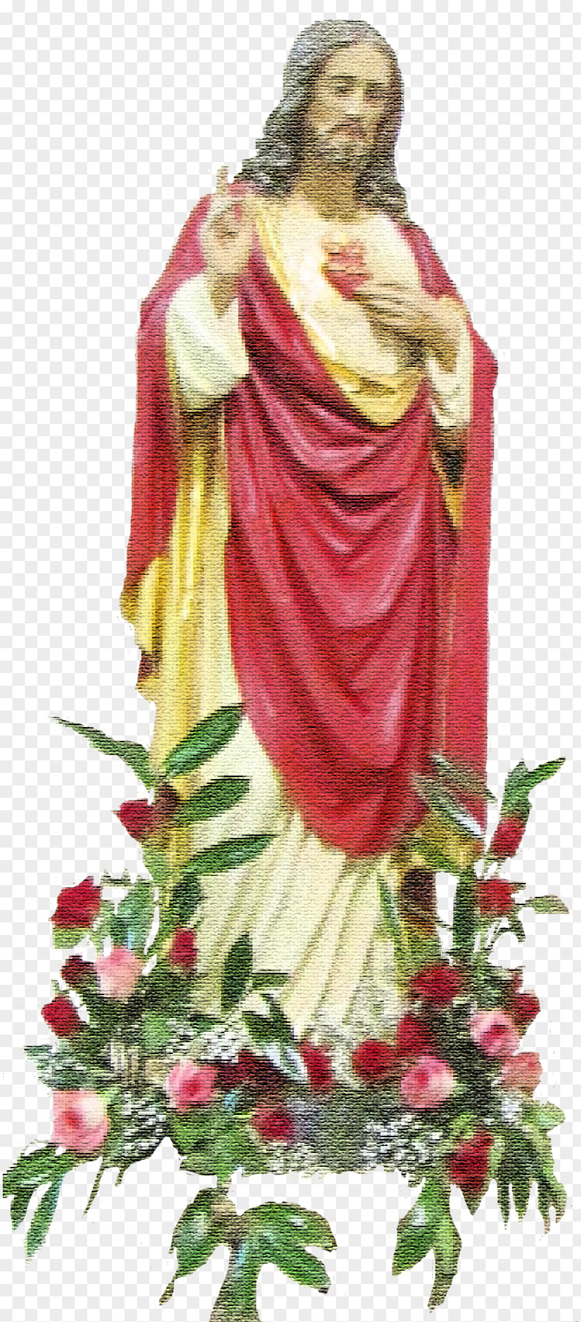 Flower Costume Design Statue Figurine Religion Art PNG