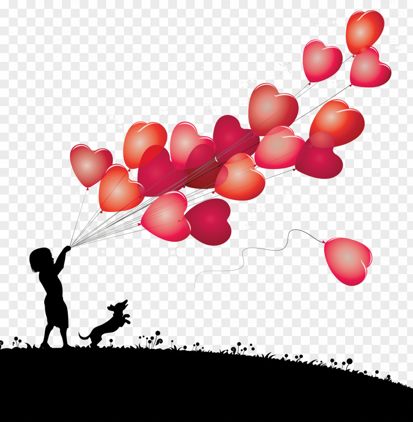 Lots Balloon Child Love Clip Art PNG