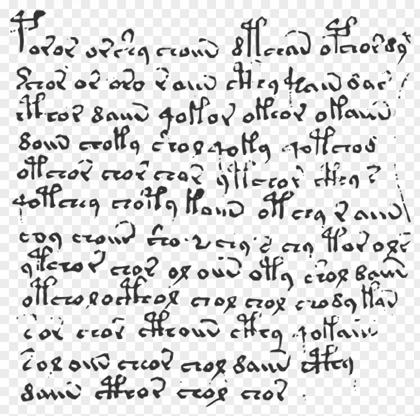 Manuscript Voynich Writing Book Text PNG