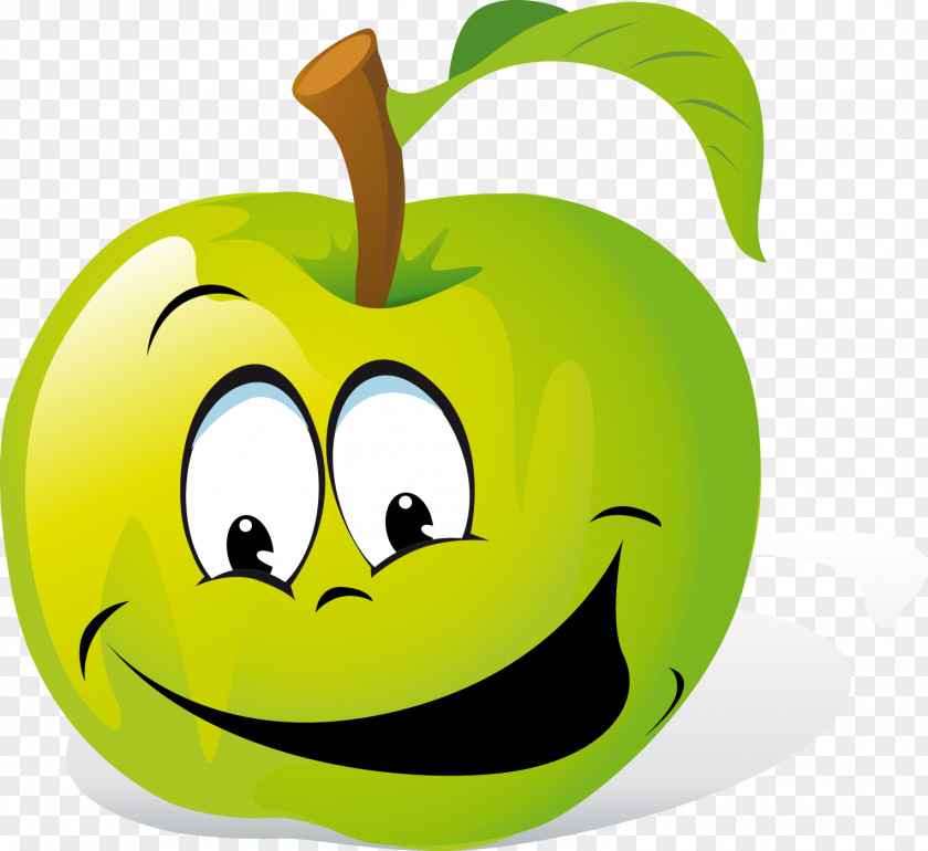 The Expression Vector Apple Fruit Smiley Face Clip Art PNG
