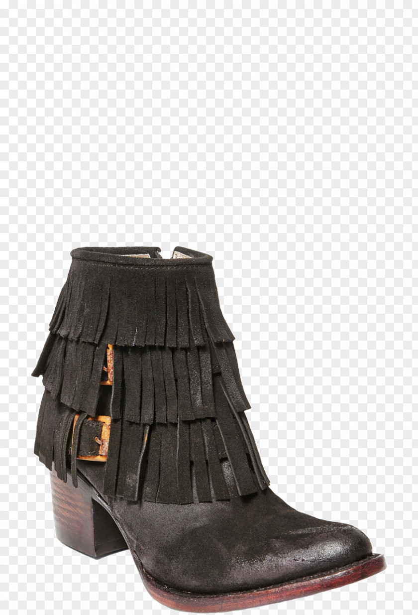 Boot Suede Shoe Fringe Buckle PNG