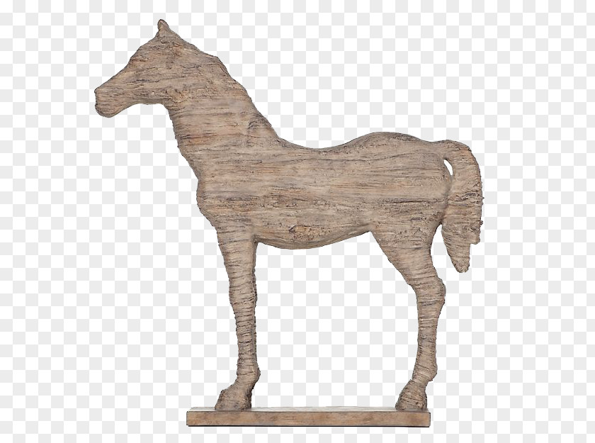 Chinese Stone Horse Carvings Retro Ornaments Thoroughbred Equestrian Sculpture Table Statue PNG