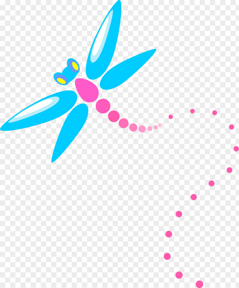 Hand Painted Blue Dragonfly PNG