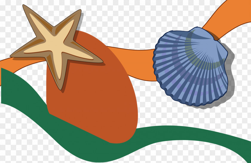 Sea Shells Hand-painted Cartoon Star Marine Organisms Biology Clip Art PNG