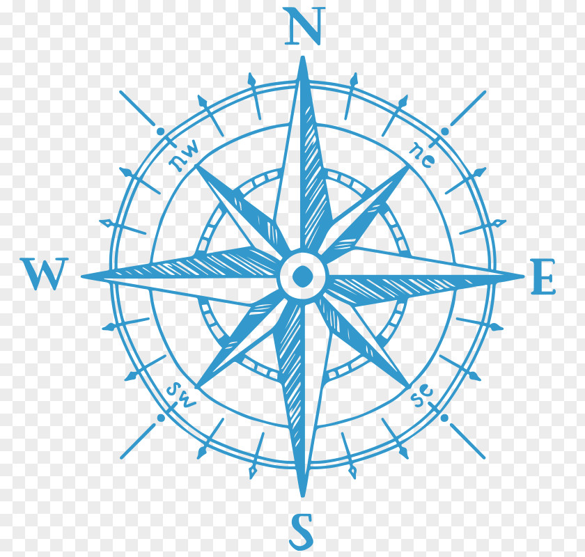 Compass North Drawing Rose PNG