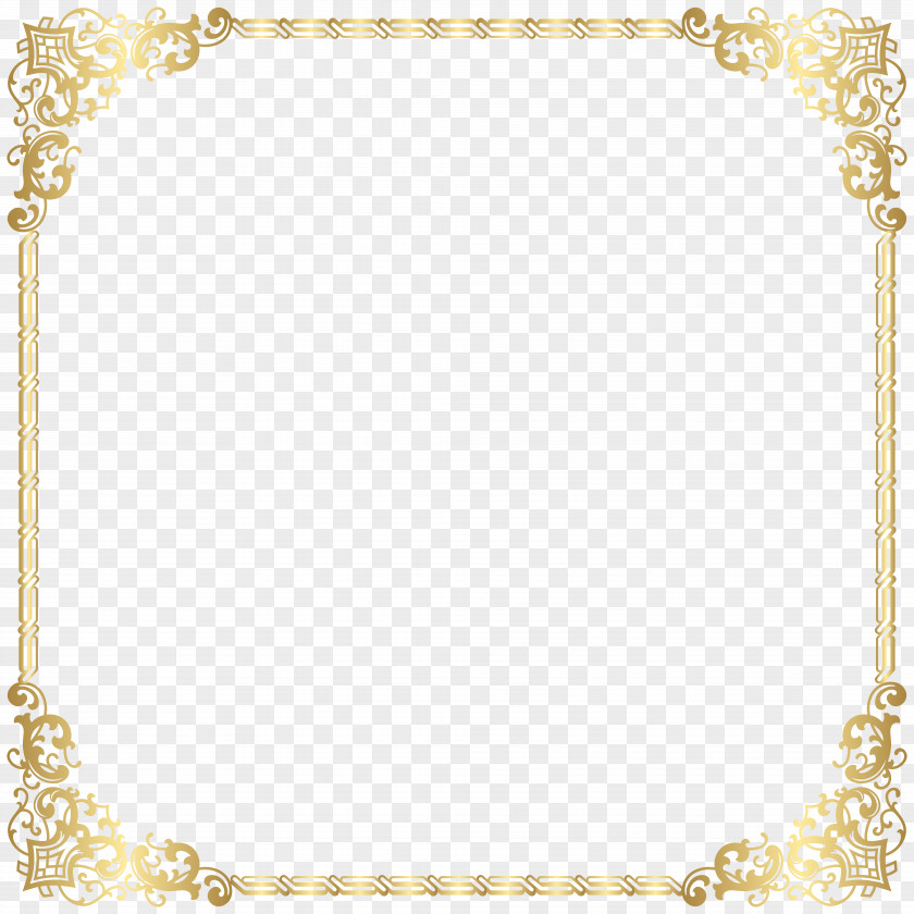 Gold Border Frame Transparent Clip Art Image United Kingdom PNG