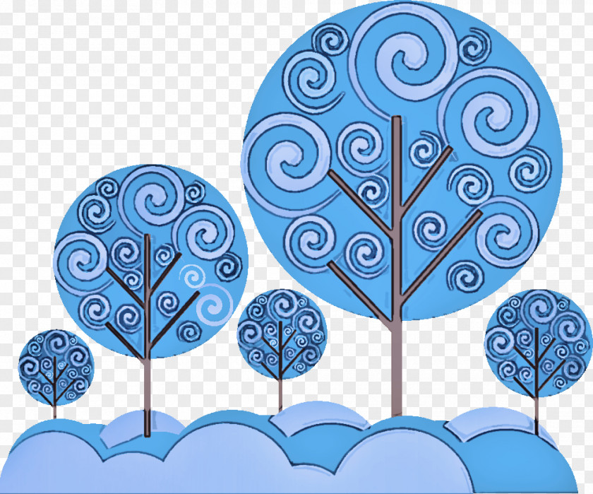 Leaf Aqua Blue Pattern PNG