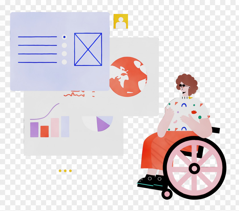 Drawing Cartoon Visual Arts Wheelchair Silhouette PNG