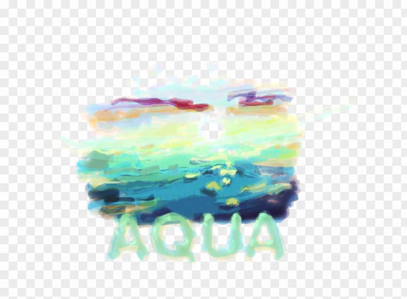 Gouache Graffiti Seaview Watercolor Painting PNG