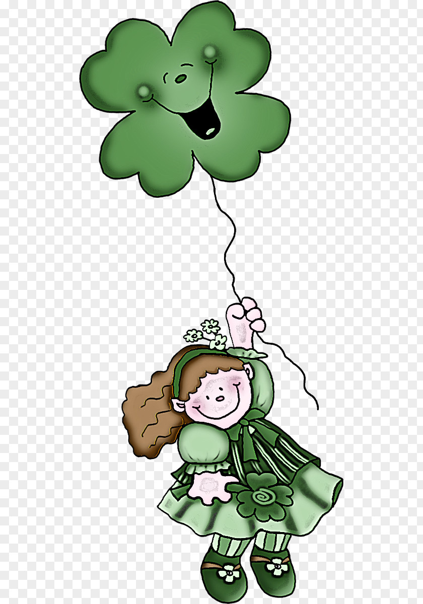 Green Cartoon Leaf Plant PNG