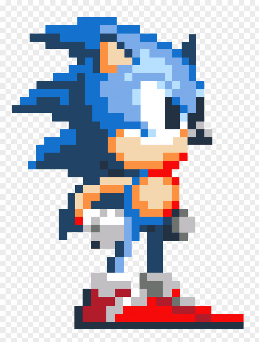 8 BIT Sonic The Hedgehog 2 Pixel Art Video Game PNG