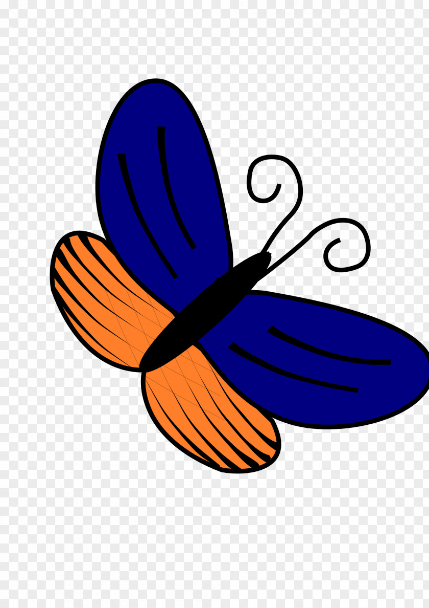 Adobe Illustrator Clipart Butterfly Blue Orange Clip Art PNG