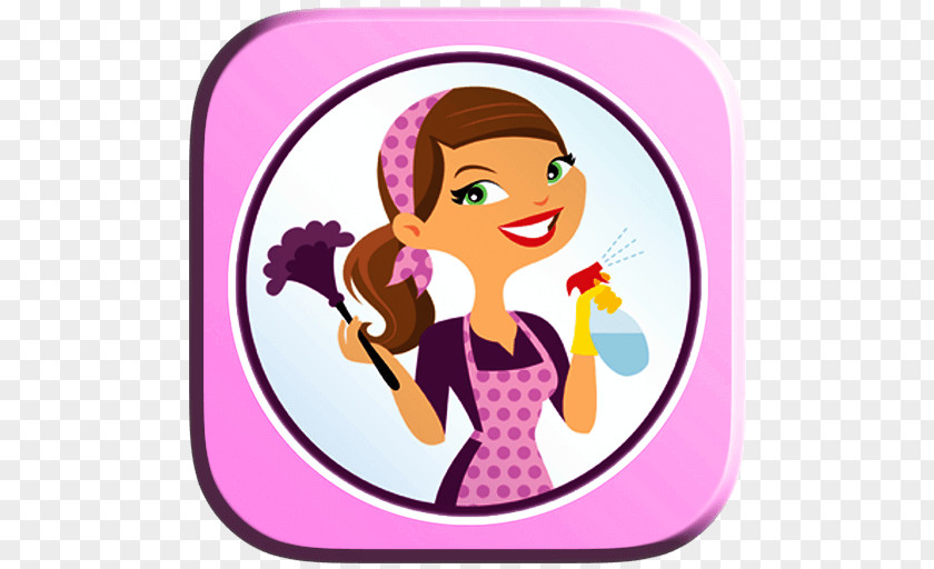 Cartoon Cleaning Lady Cleaner Maid Service Housekeeper PNG