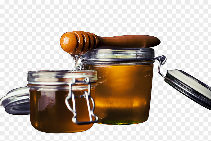 HD Feng Honey Jar Bee Food Health Recipe PNG