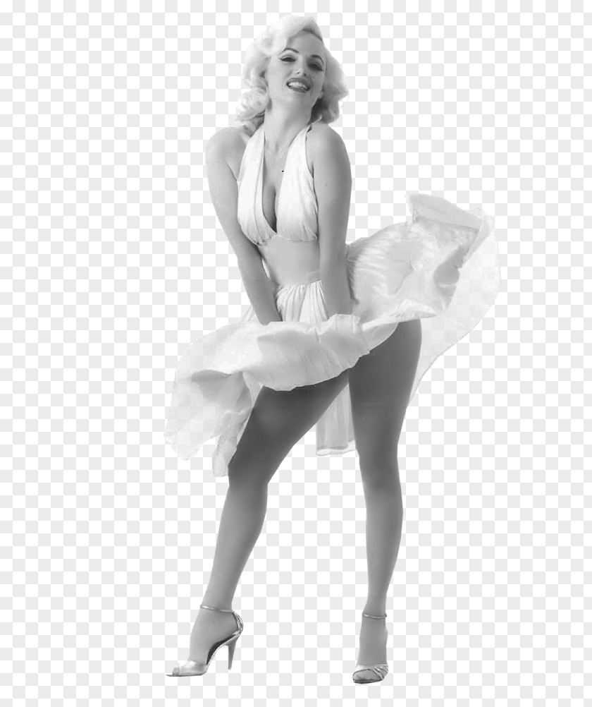 White Dress Of Marilyn Monroe Celebrity Monroe's Pink PNG
