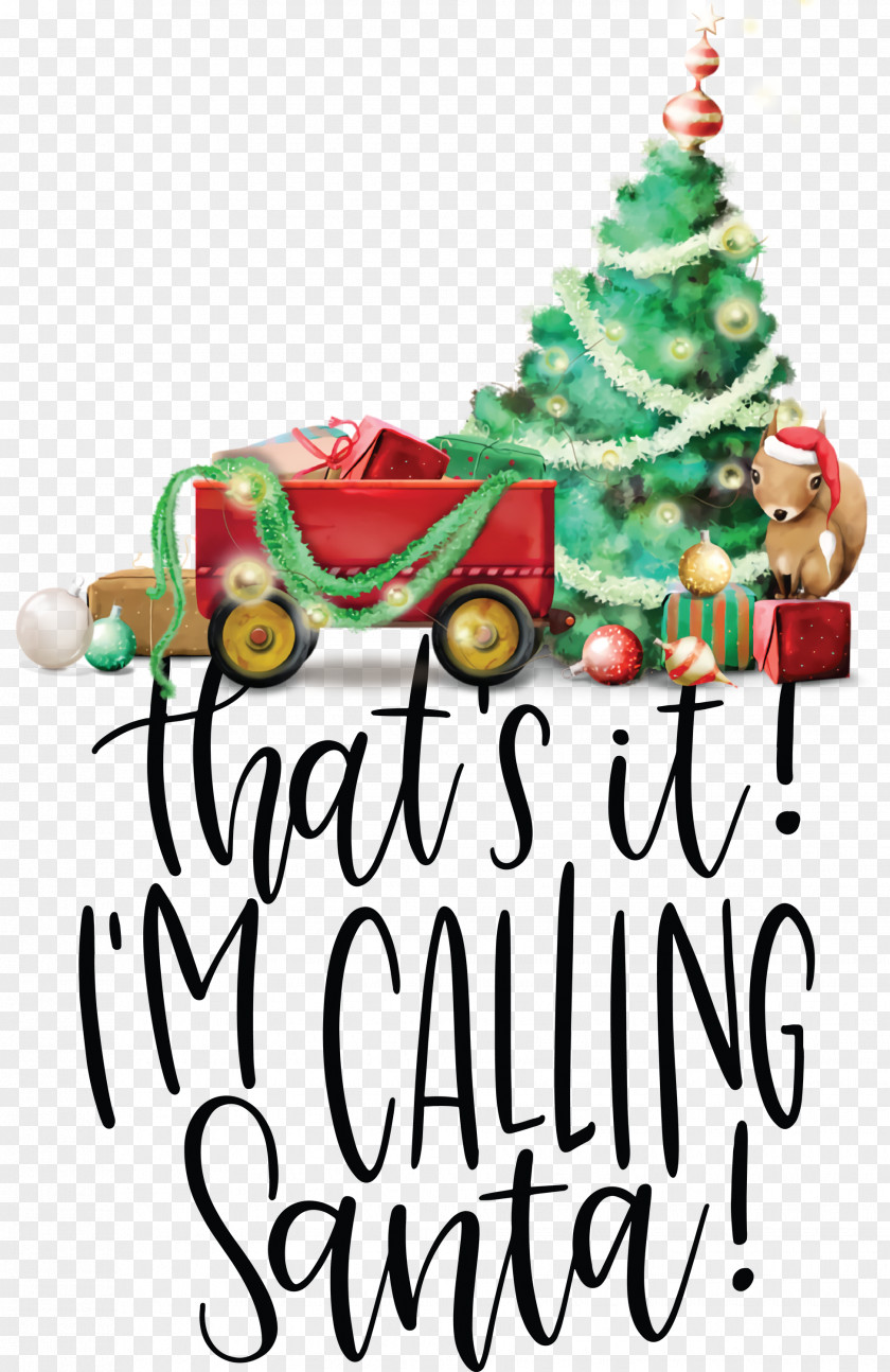 Calling Santa Christmas PNG