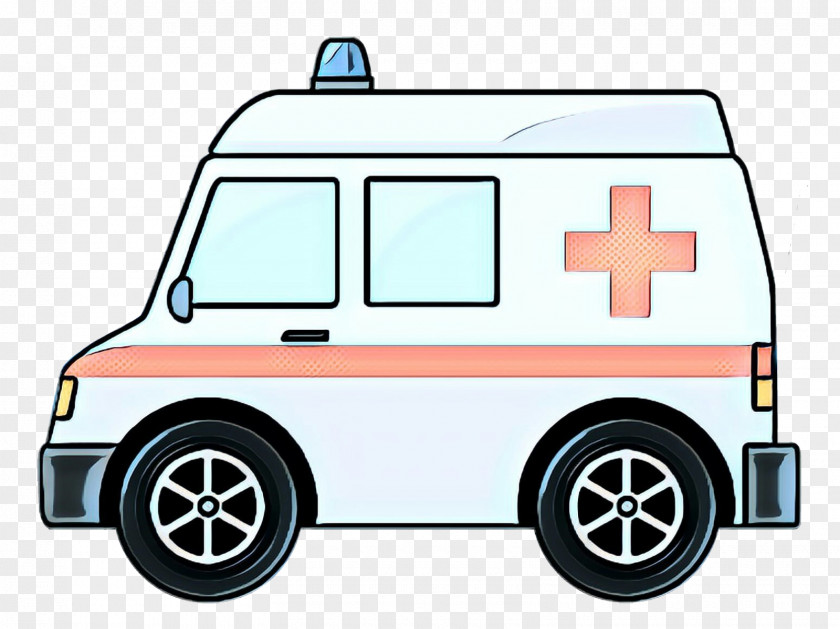 Electric Vehicle Law Enforcement Ambulance Cartoon PNG