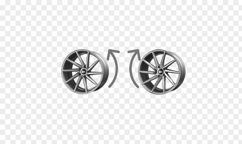 Silver Alloy Wheel Spoke Rim Tire PNG