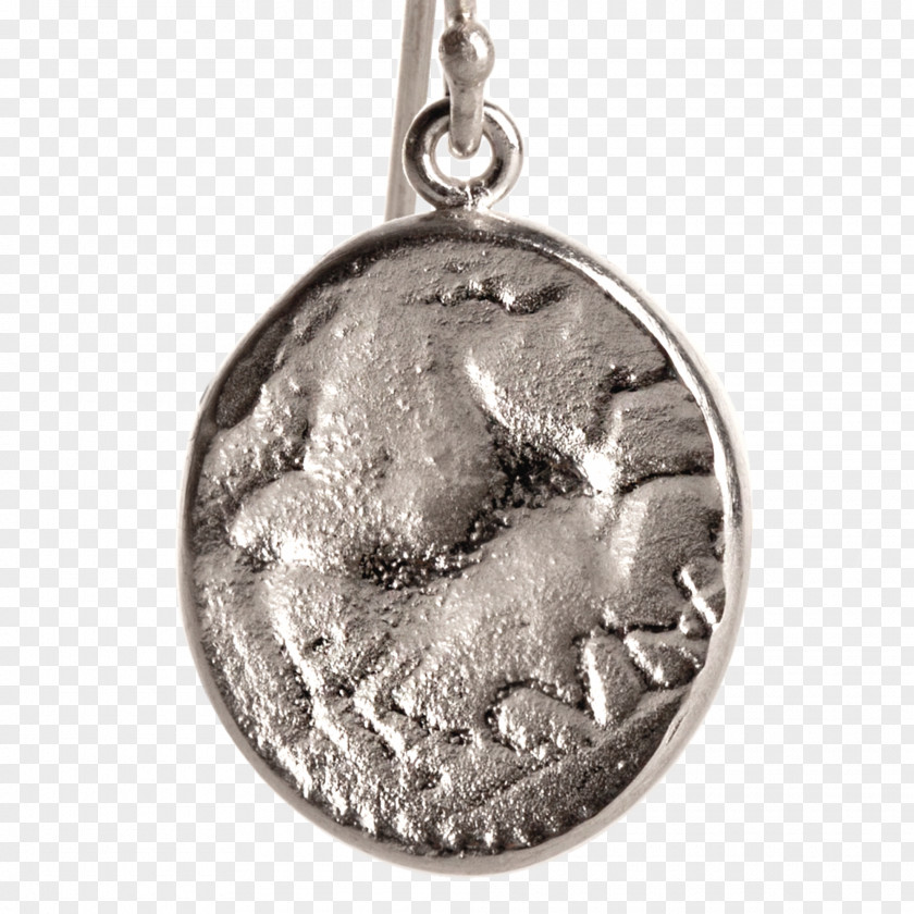 Silver Locket Earring Jewellery Coin PNG