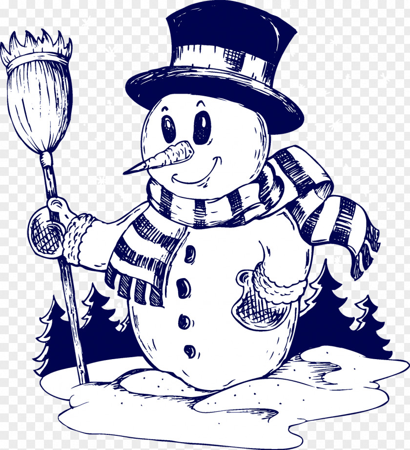 Snowman Drawing Stock Photography Illustration PNG