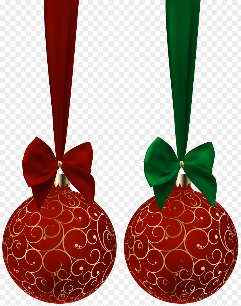 Christmas Balls Red Set Clip Art Image PNG