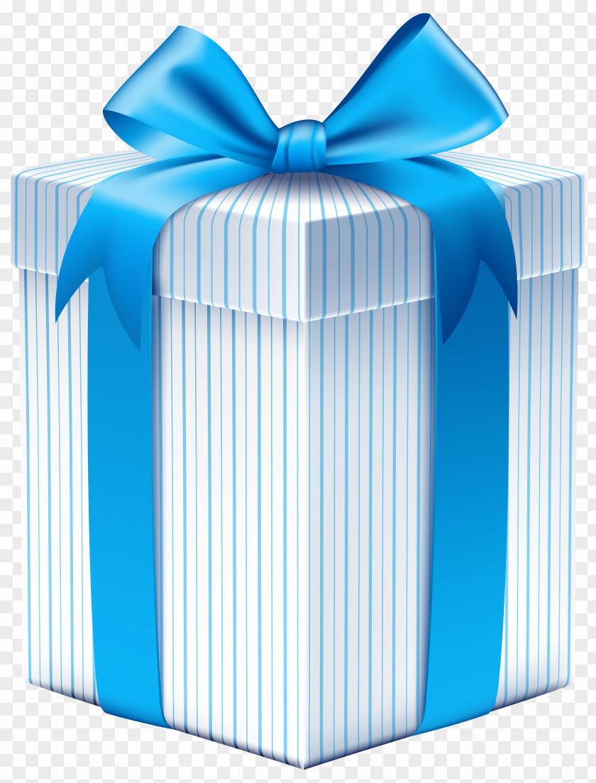 Gift Box With Blue Bow Clipart Image Ribbon Clip Art PNG
