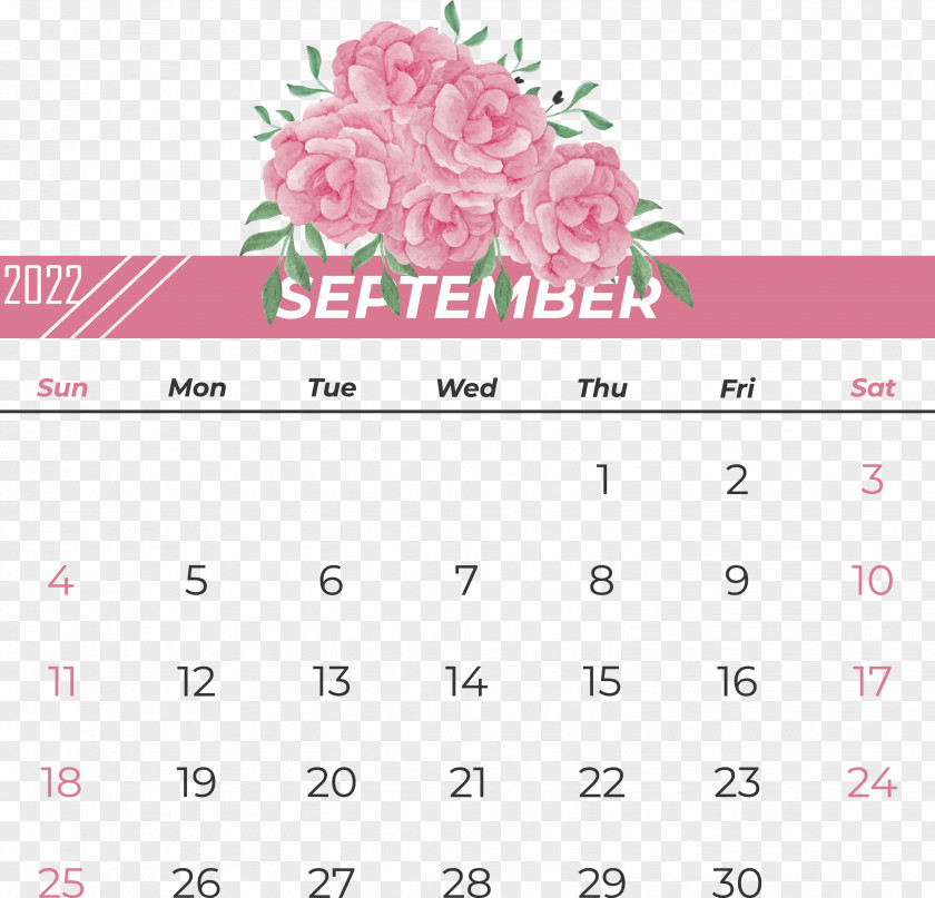Line Calendar Font Pink M Pattern PNG