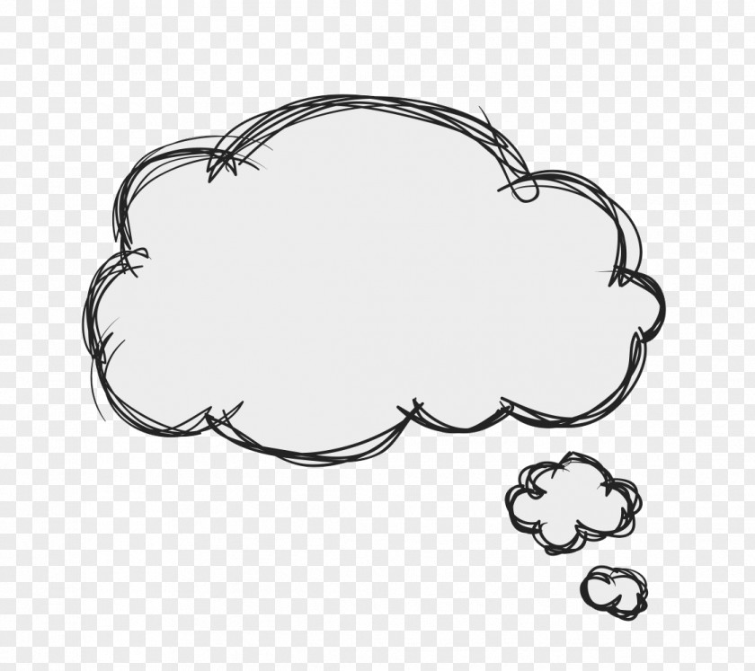 Black Clouds Message Cloud PNG