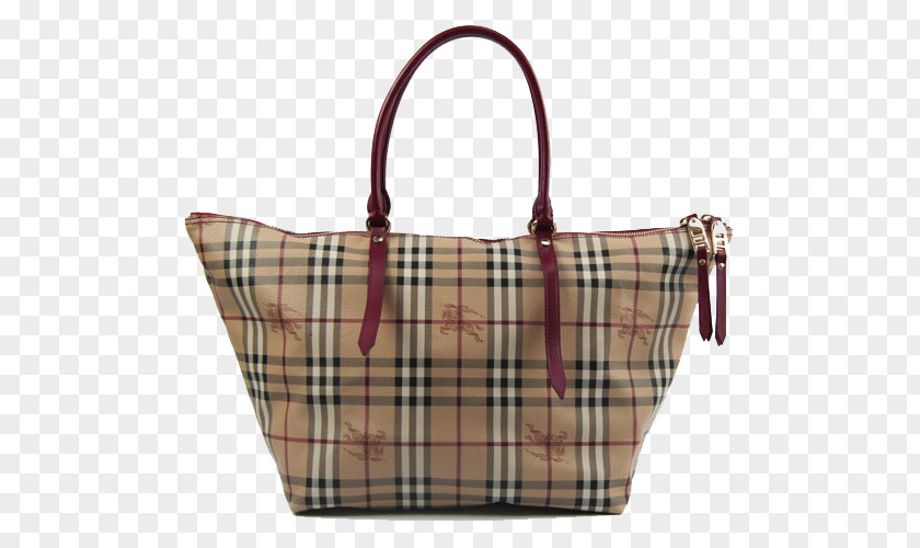 BURBERRY Burberry Handbag Shape Basket Tote Bag Tartan PNG