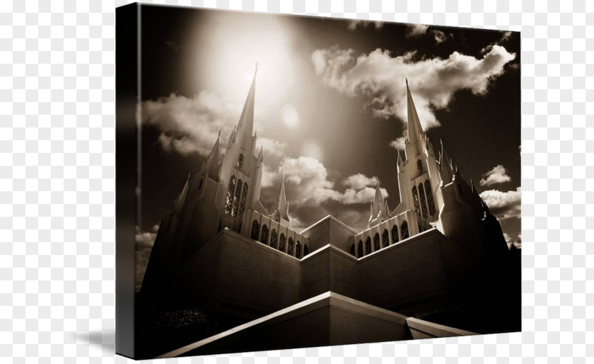 White Canvas San Diego California Temple Gallery Wrap Desktop Wallpaper Art PNG