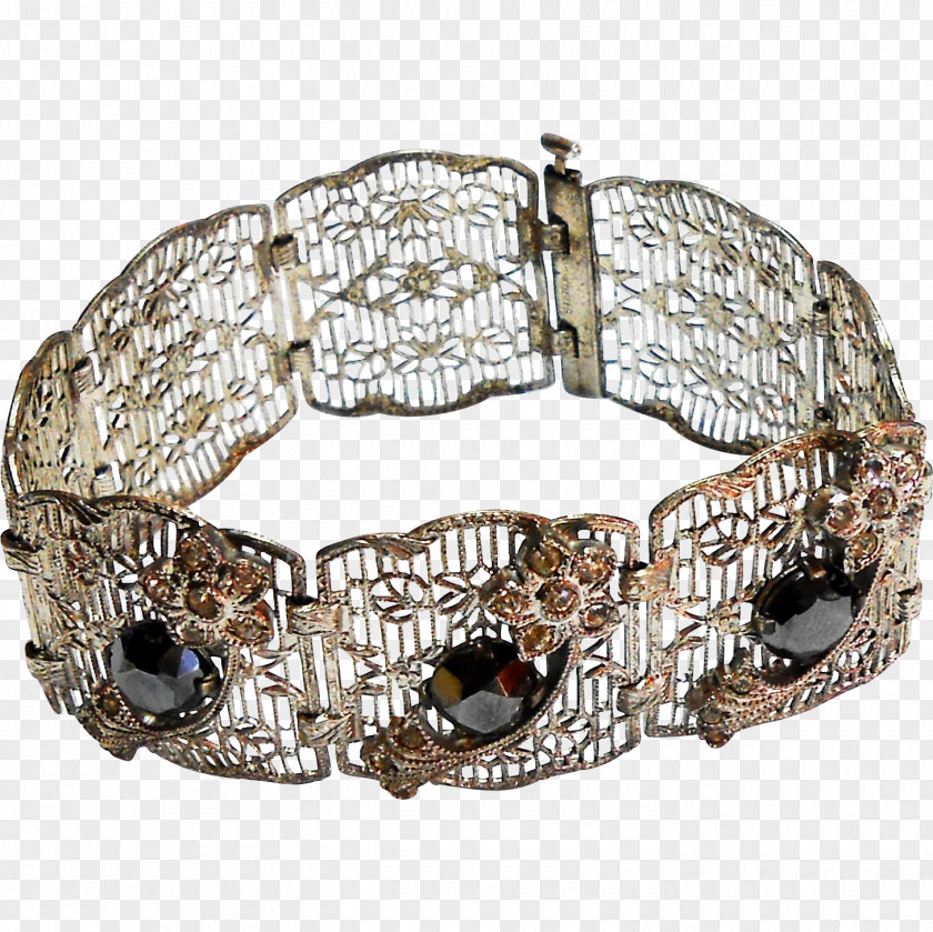 Art Deco Bracelet Bangle Silver Bling-bling Jewelry Design PNG