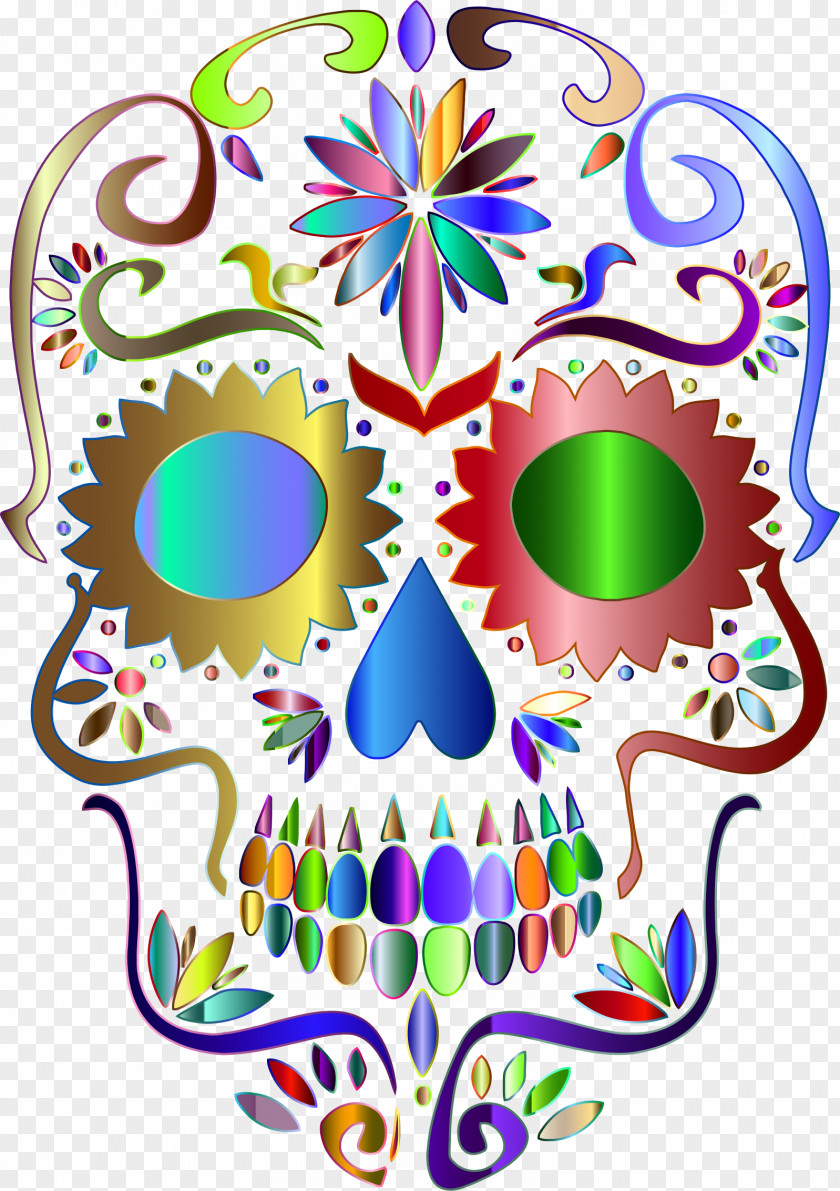 Sugar Calavera Skull Mexican Cuisine Clip Art PNG