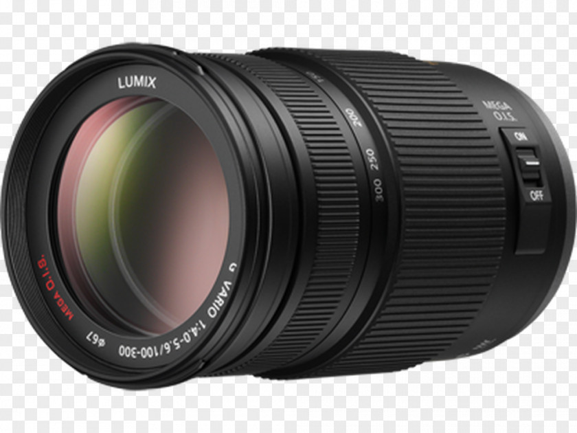 Micro Four Thirds System Panasonic Lumix G Vario Telephoto Zoom 100-300mm F/4.0-5.6 H-FS100300E Camera Lens PNG