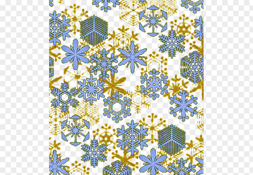 Snowflake Pattern Drawing Blue PNG