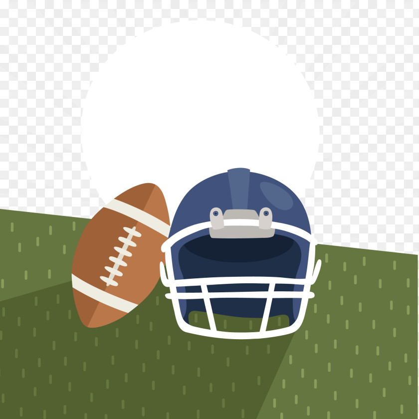Ball And Helmet Vector Material American Football PNG