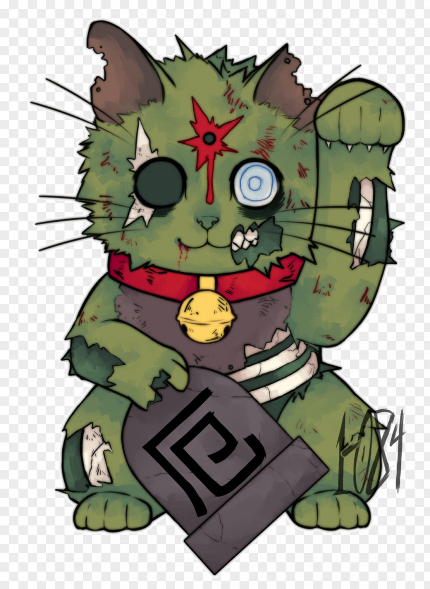 Cat Maneki-neko Zombie PNG Zombie, maneki neko clipart PNG